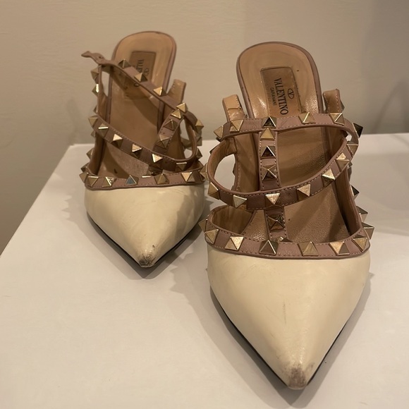 White/nude Valentino Studs size 38 worn and used - Picture 4 of 8